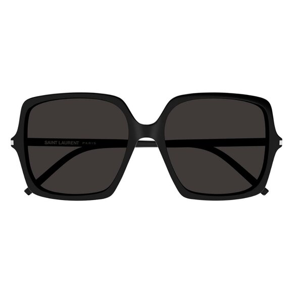 New SAINT LAURENT Black Square SL 591 001 Sunglasses Women - Picture 2 of 4